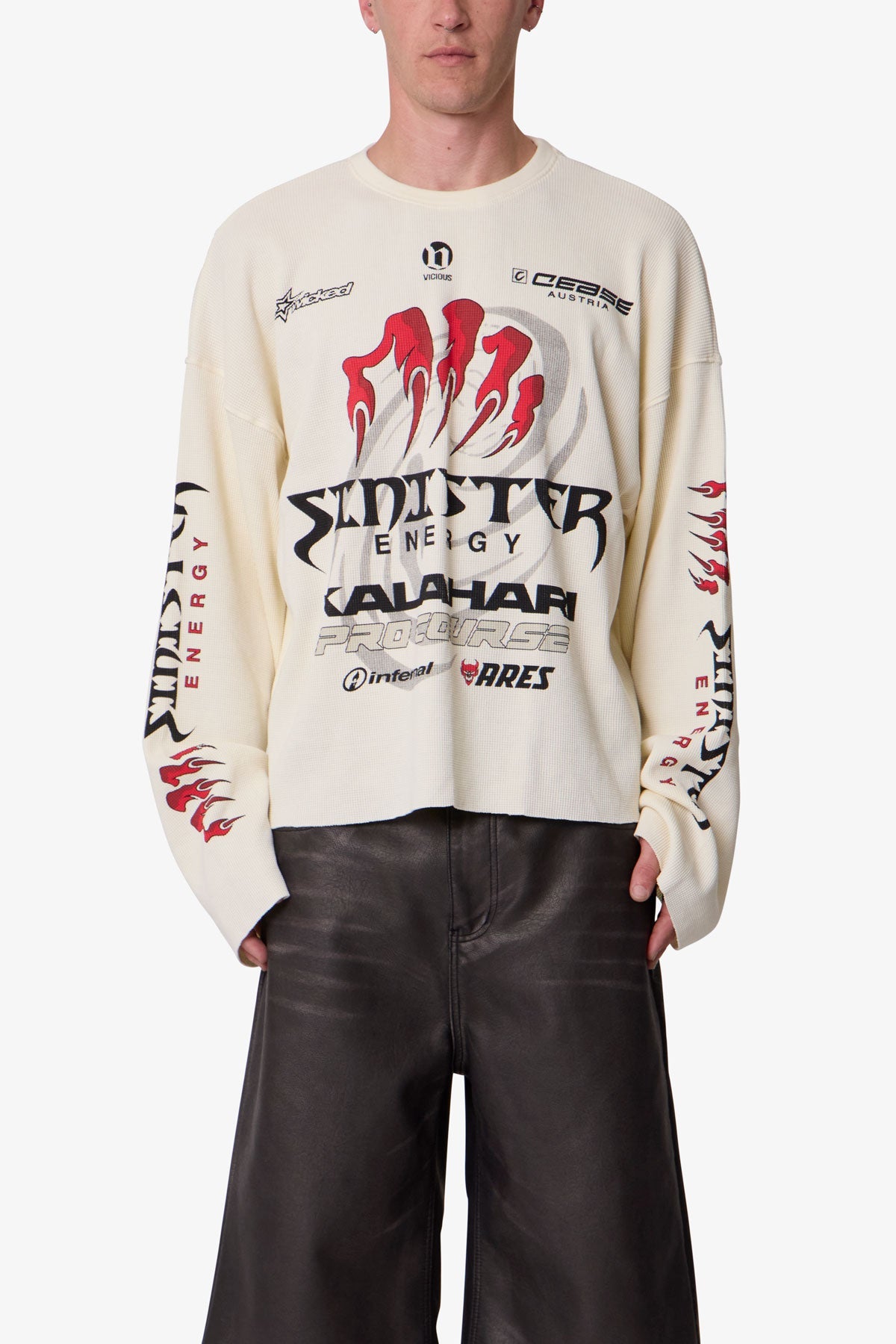 Sinister Thermal L/S Tee - Off White | mnml
