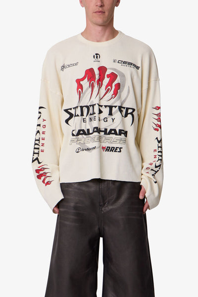 Sinister Thermal L/S Tee - Off White | mnml