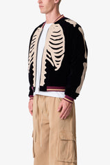 Skeleton Bomber Jacket - Black