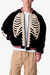 Skeleton Bomber Jacket - Black