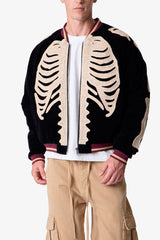 Skeleton Bomber Jacket - Black
