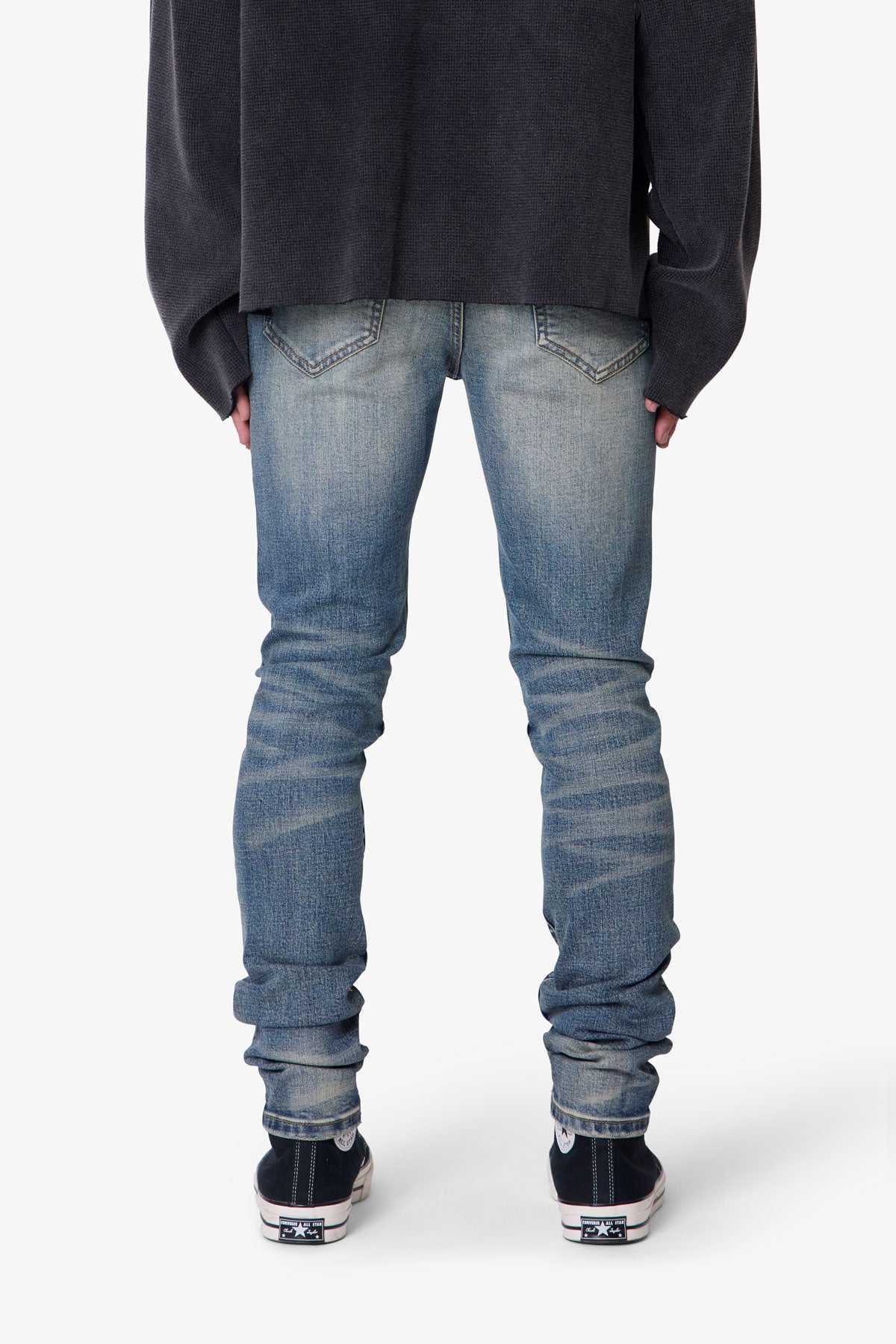 Skinny Crystal Denim - Washed Blue | mnml | shop now
