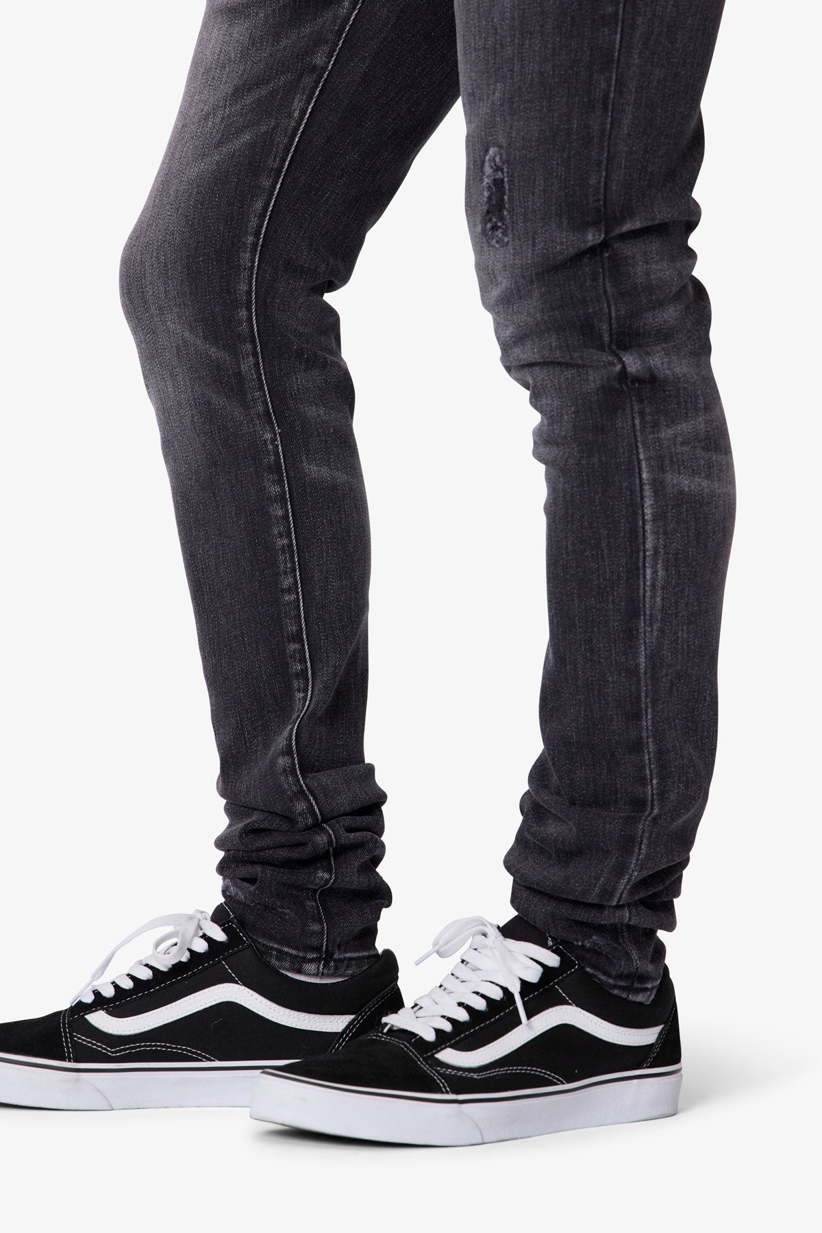 Skinny Distressed Denim - Vintage Black | mnml