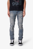 Skinny Repair Patch Denim - Blue