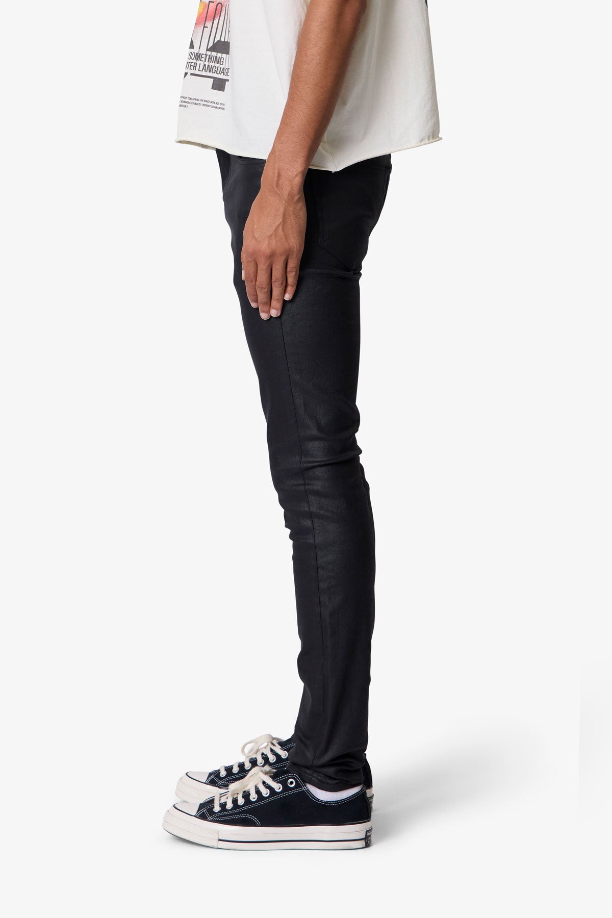 Skinny Waxed Denim - Black | mnml