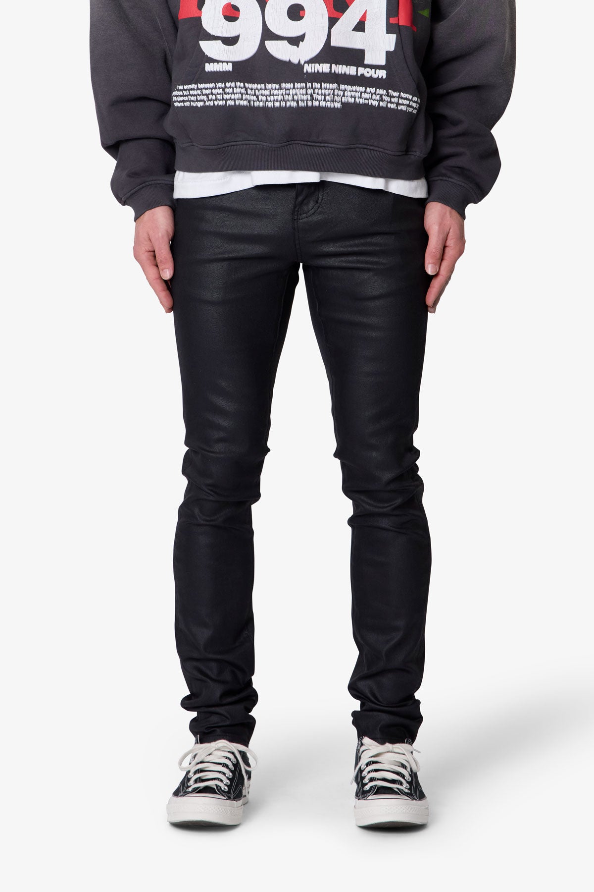 mnml M11 ワックスコーティングスキニーデニム　28 drip uk us Skinny-Waxed-Denim-Black.jpg?v