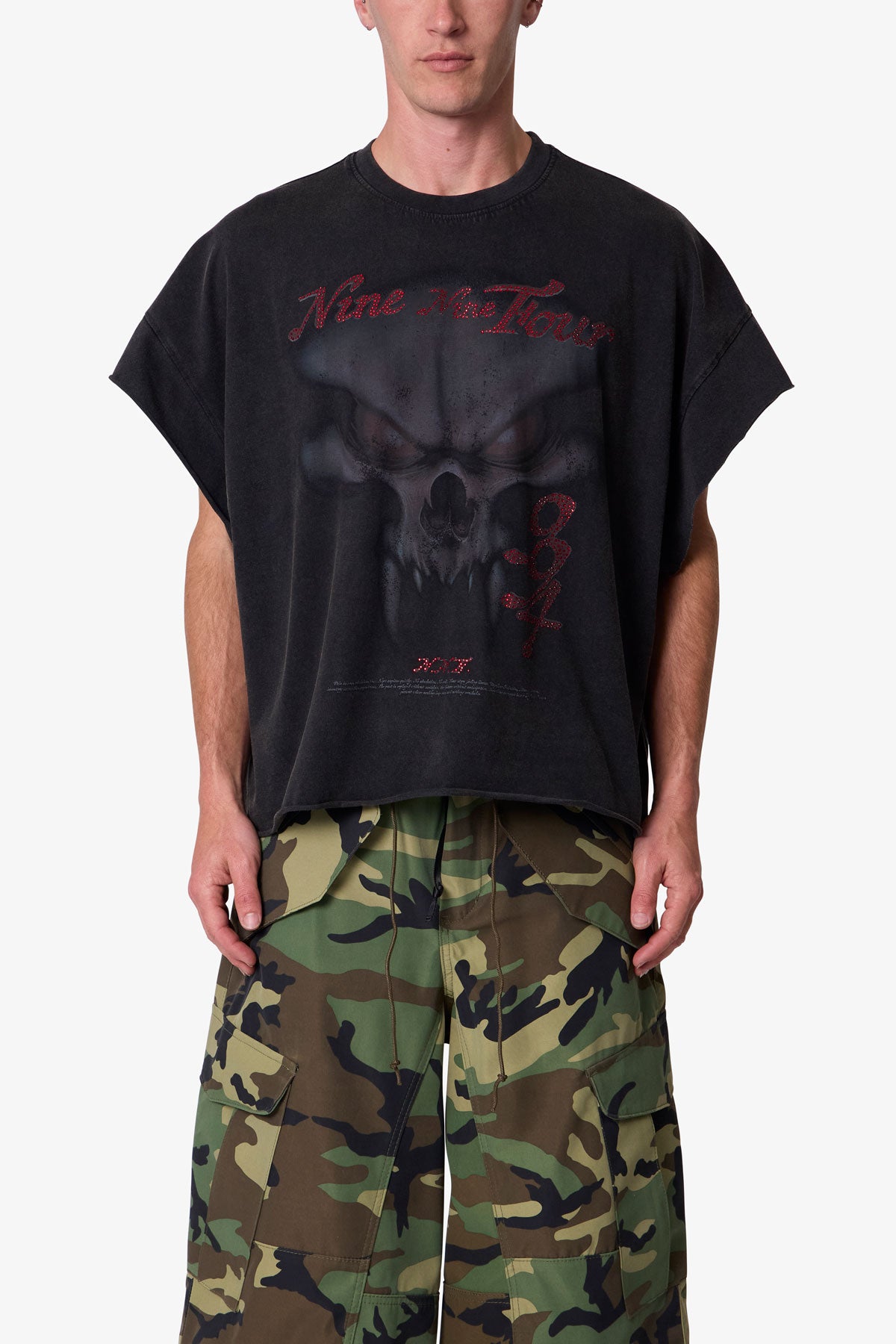 Snake 994 Printed Tee - Washed Black | mnml