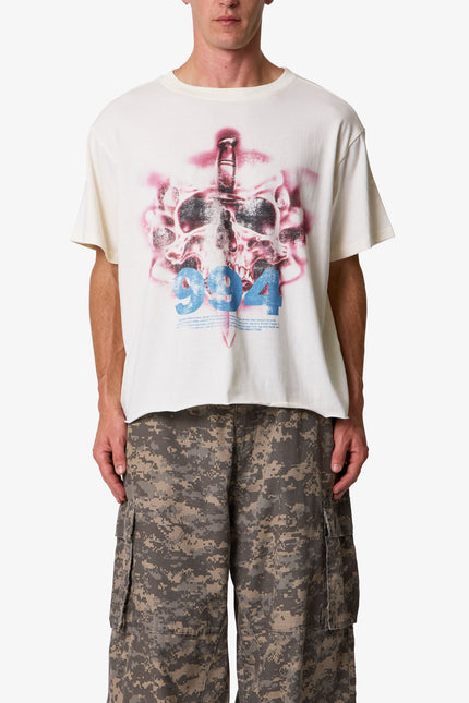 Skull Dagger Tee - White