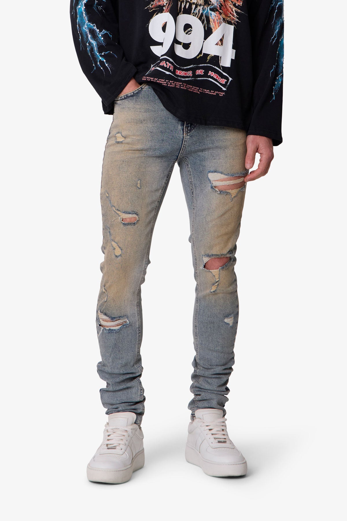 Slashed-Skinny-Denim-Vintage-