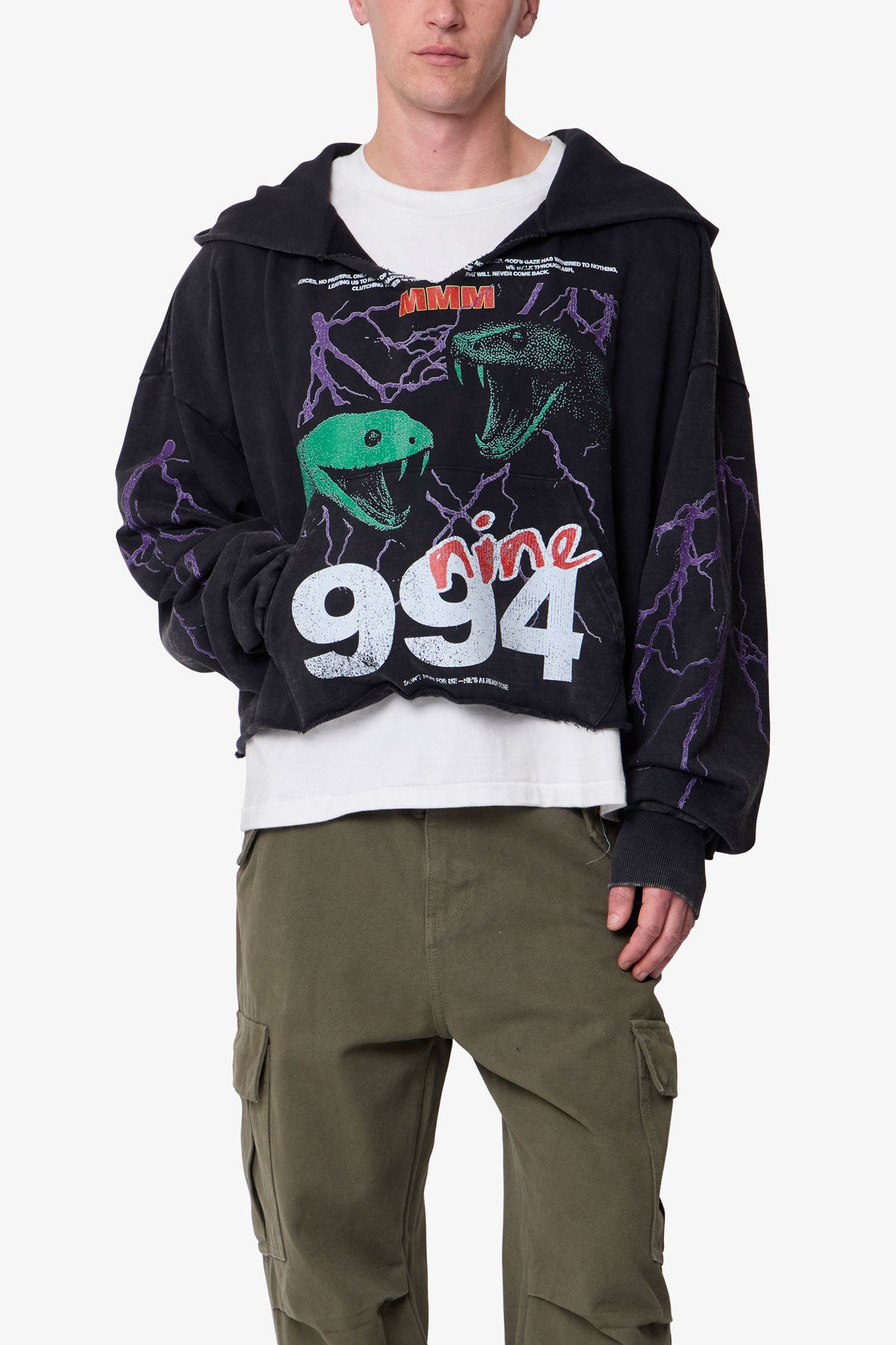 Snake 994 Hoodie - Black | mnml