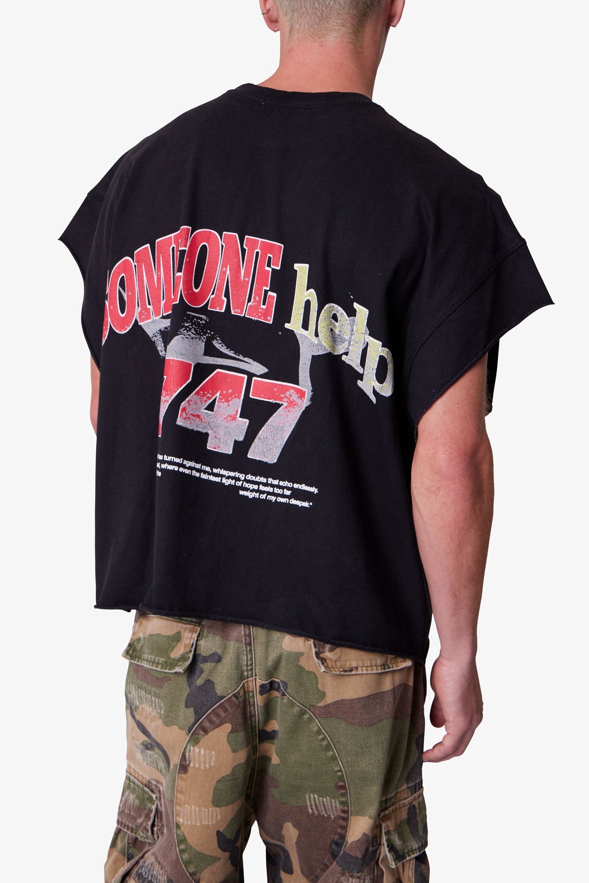 Snake Cutoff Tee - Vintage Black | mnml