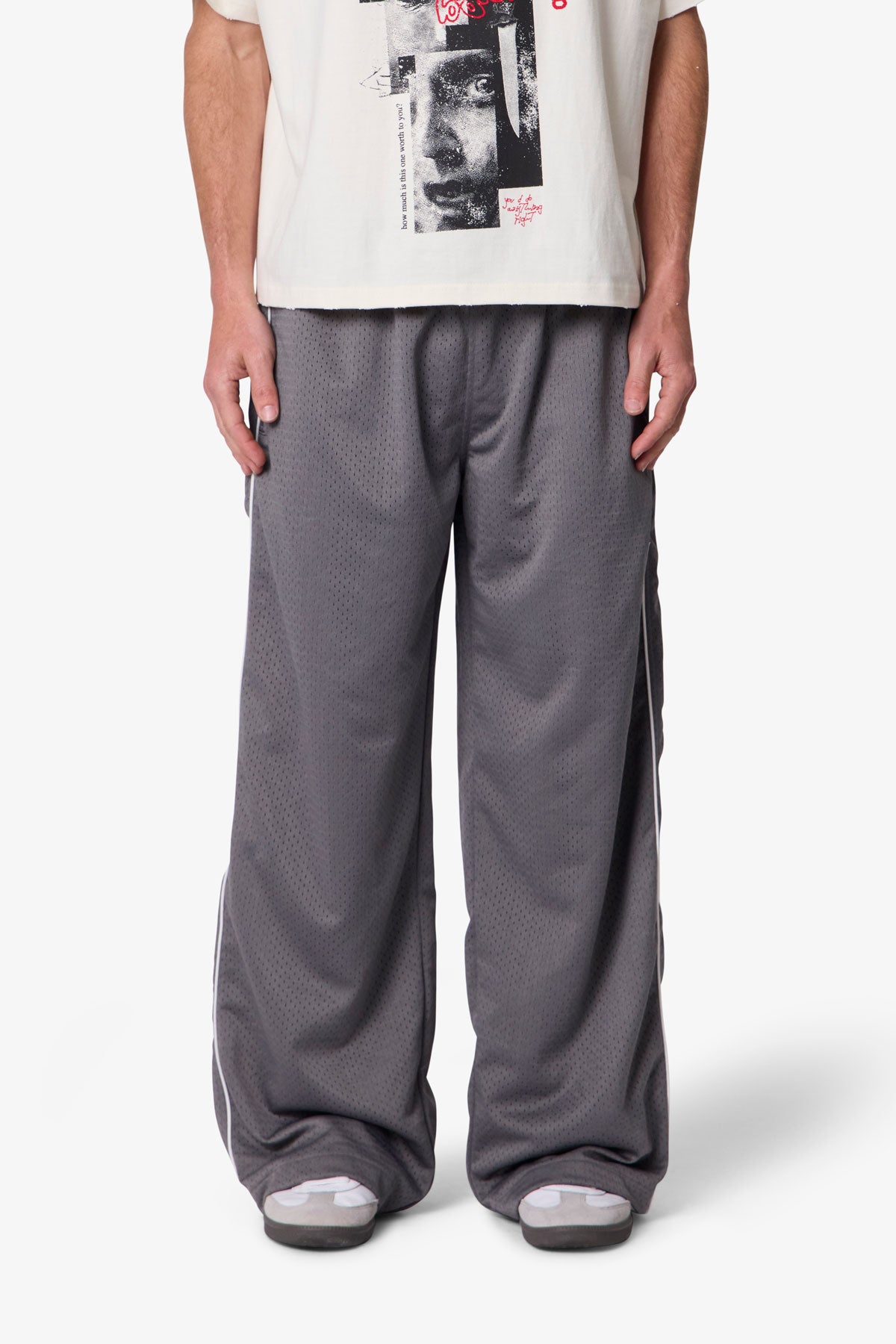 Sport Mesh Track Pants - Grey | mnml