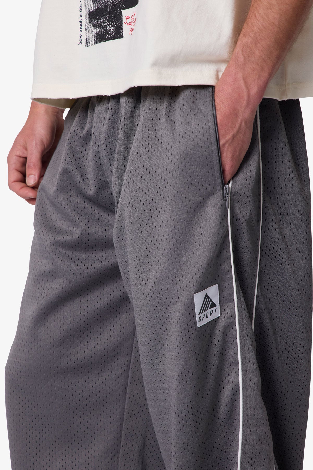 Sport Mesh Track Pants - Grey | mnml