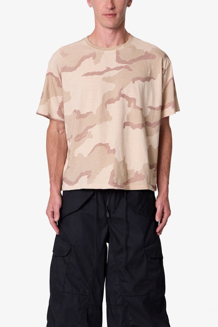 Sprayed Slub Tee - Desert Camo