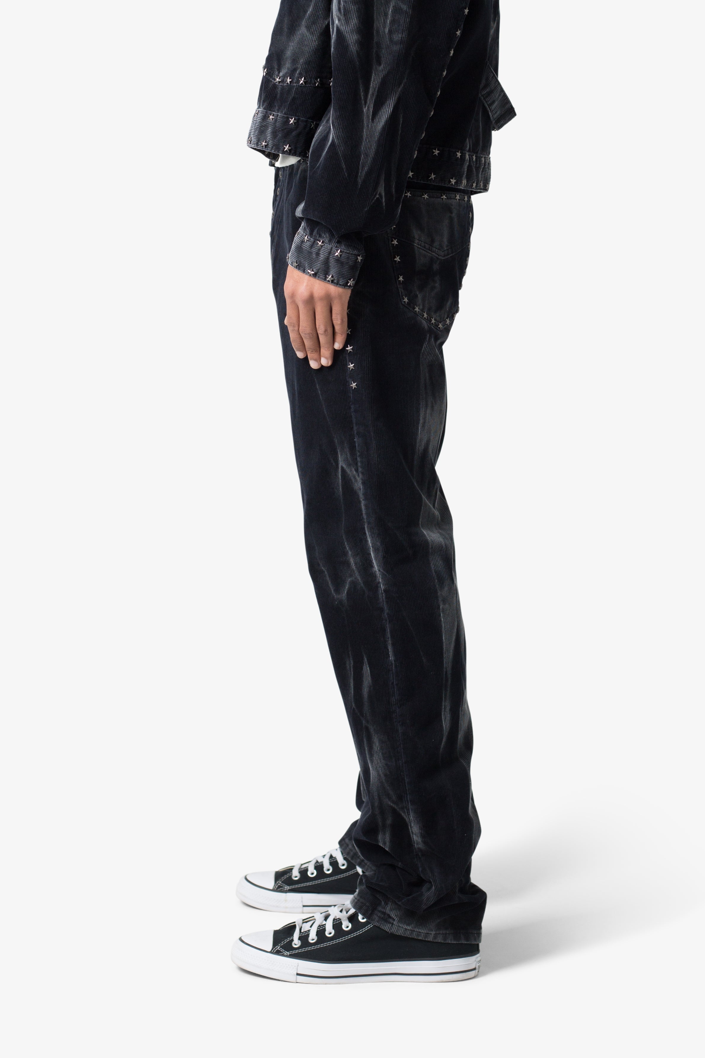 Star Studded Pants - Washed Black | mnml | shop now