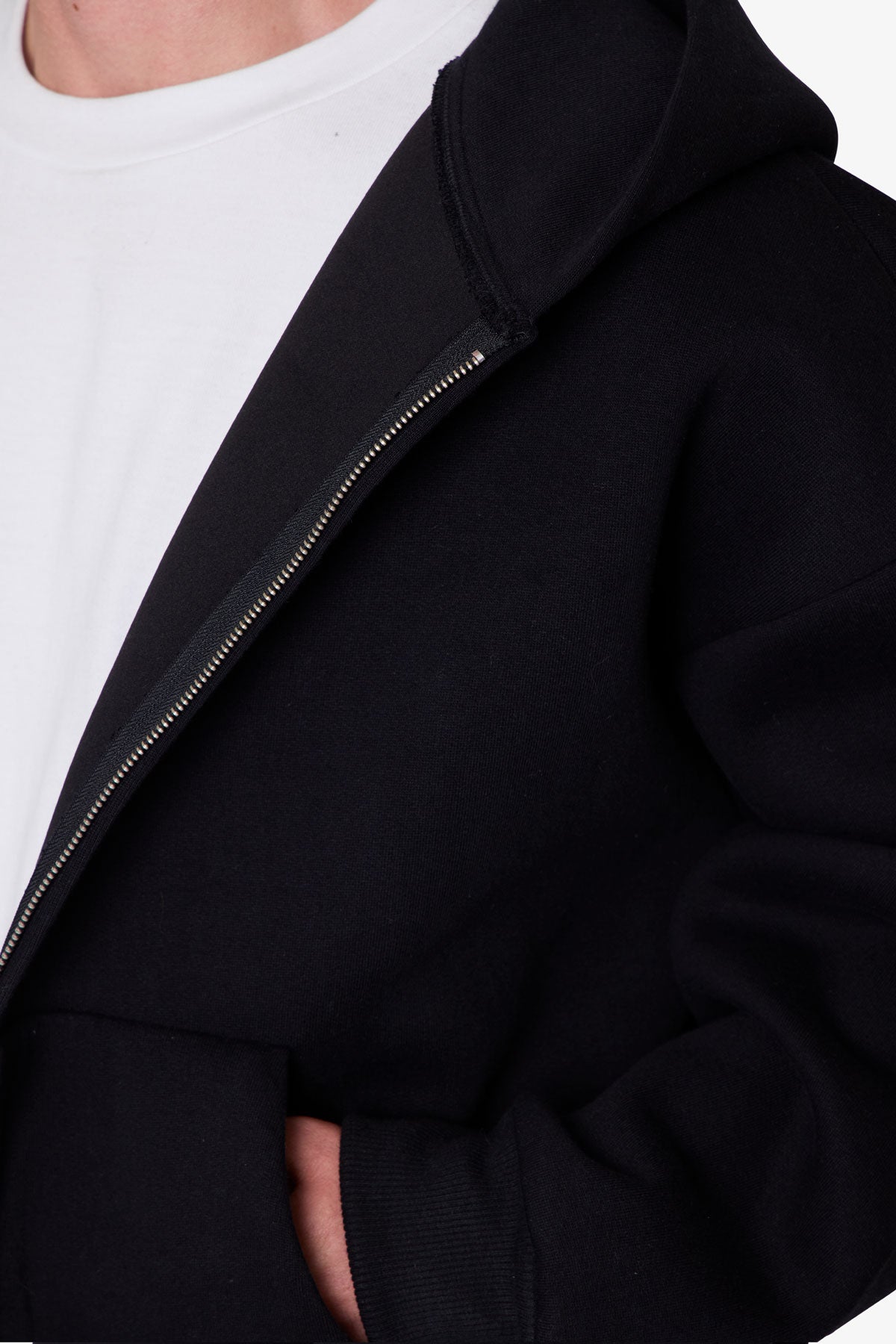 Stiff Lounge Zip Up Hoodie - Black | mnml
