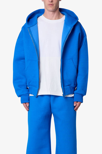Stiff Lounge Zip Up Hoodie - Blue | mnml