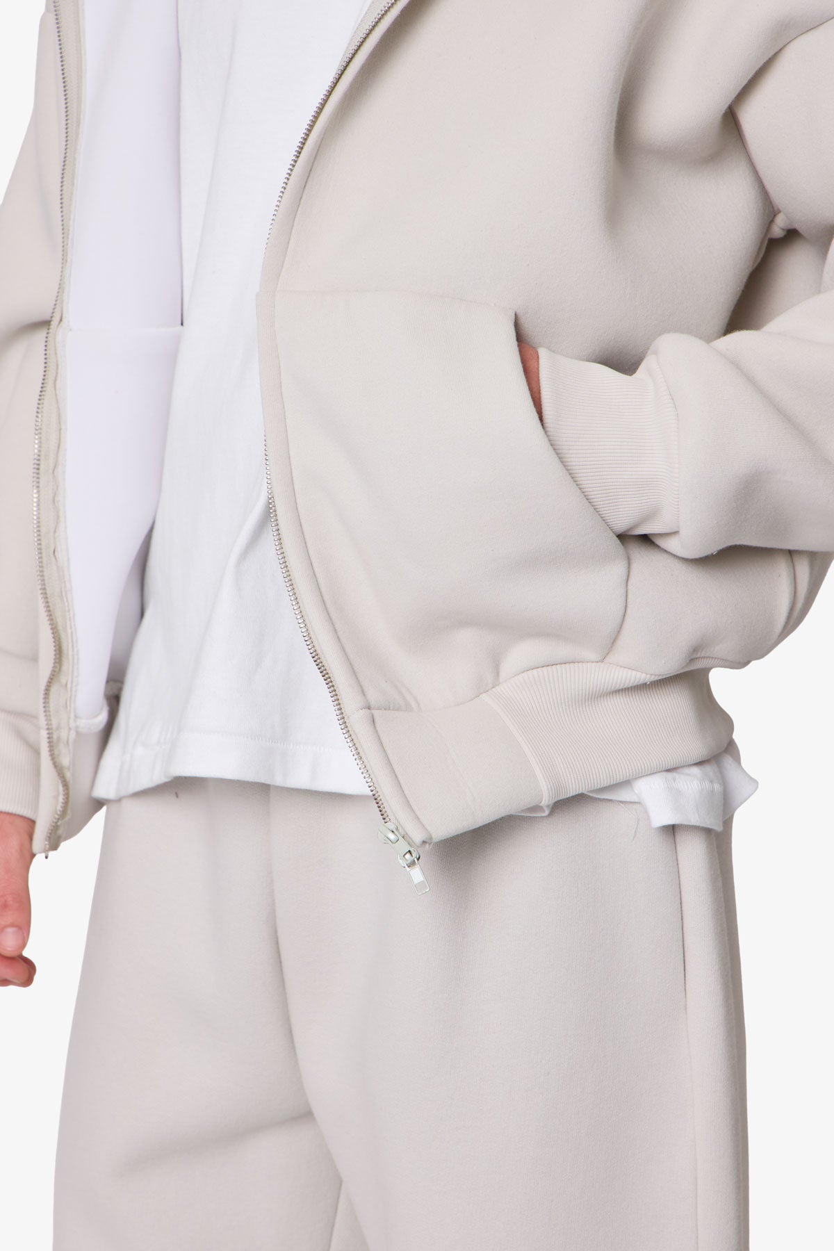 Stiff Lounge Zip Up Hoodie - Grey | mnml