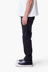 Straight Denim - Stone Wash Black