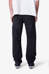 Straight Denim - Stone Wash Black