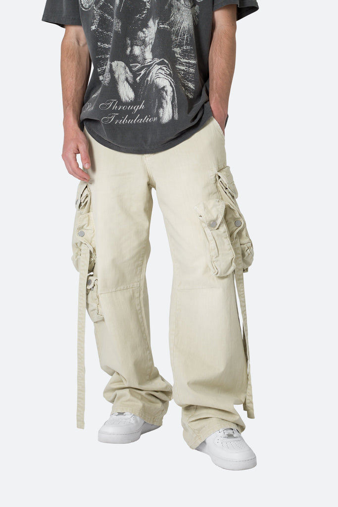 Strapped Multi Cargo Pants - Khaki | mnml | shop now
