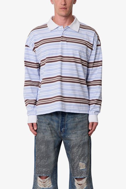 Striped L/s Polo Shirt - Multi