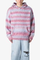 Sudadera con capucha de mohair a rayas - Multicolor