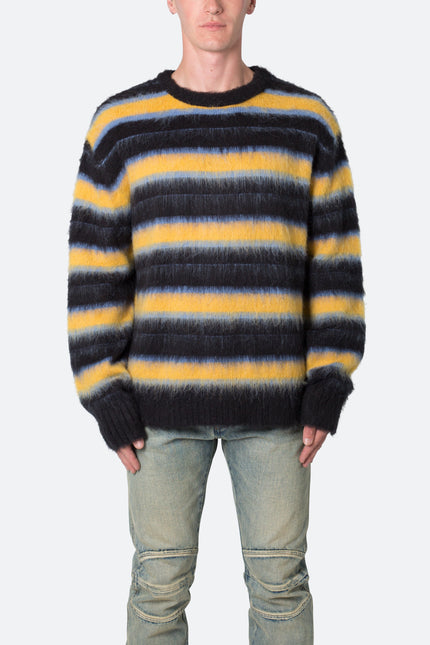 Striped Mohair Sweater - Black