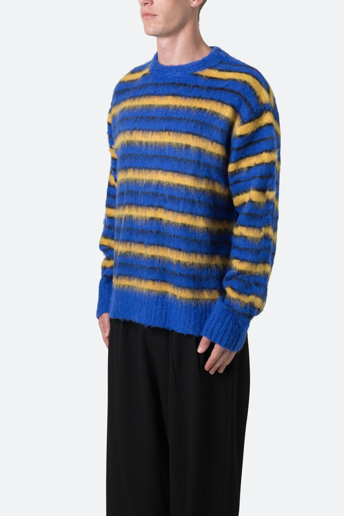 Striped Mohair Sweater - Blue | mnml | shop now