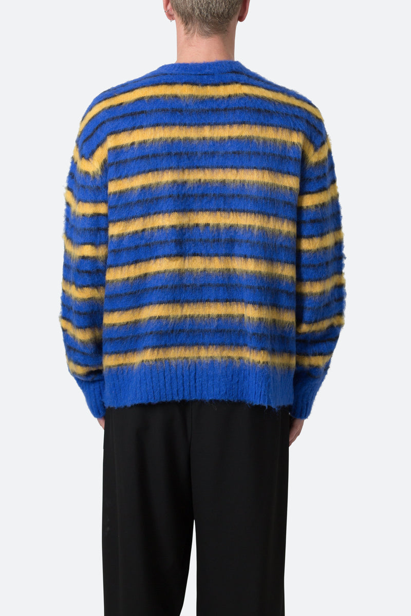 Striped Mohair Sweater - Blue | mnml | shop now