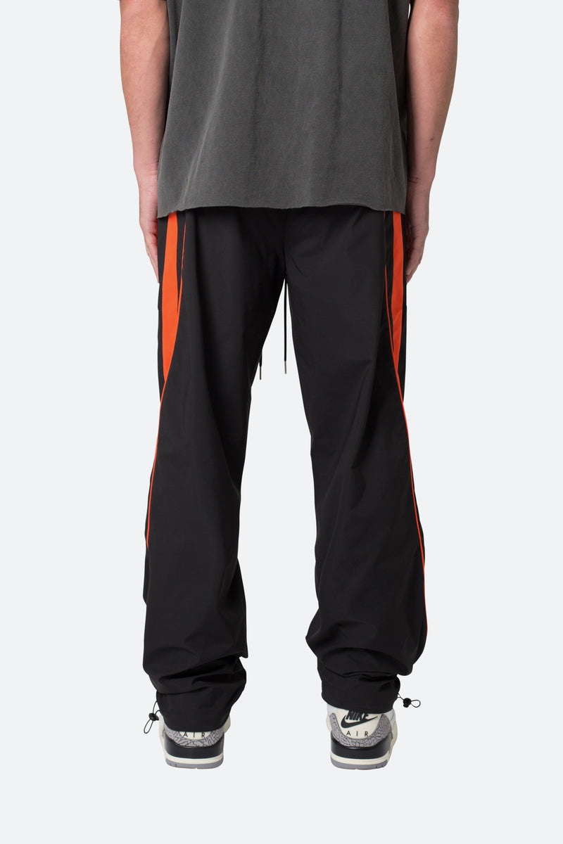 Striped Track Pants - Black/Orange | mnml | shop now