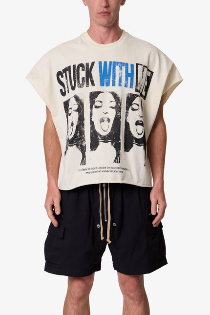 Stuck With Me Cut Off Tee - Off White