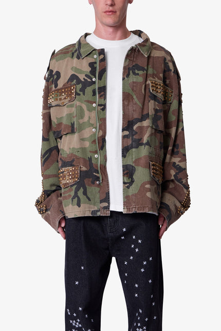 Studded Camo Jacket - Camo