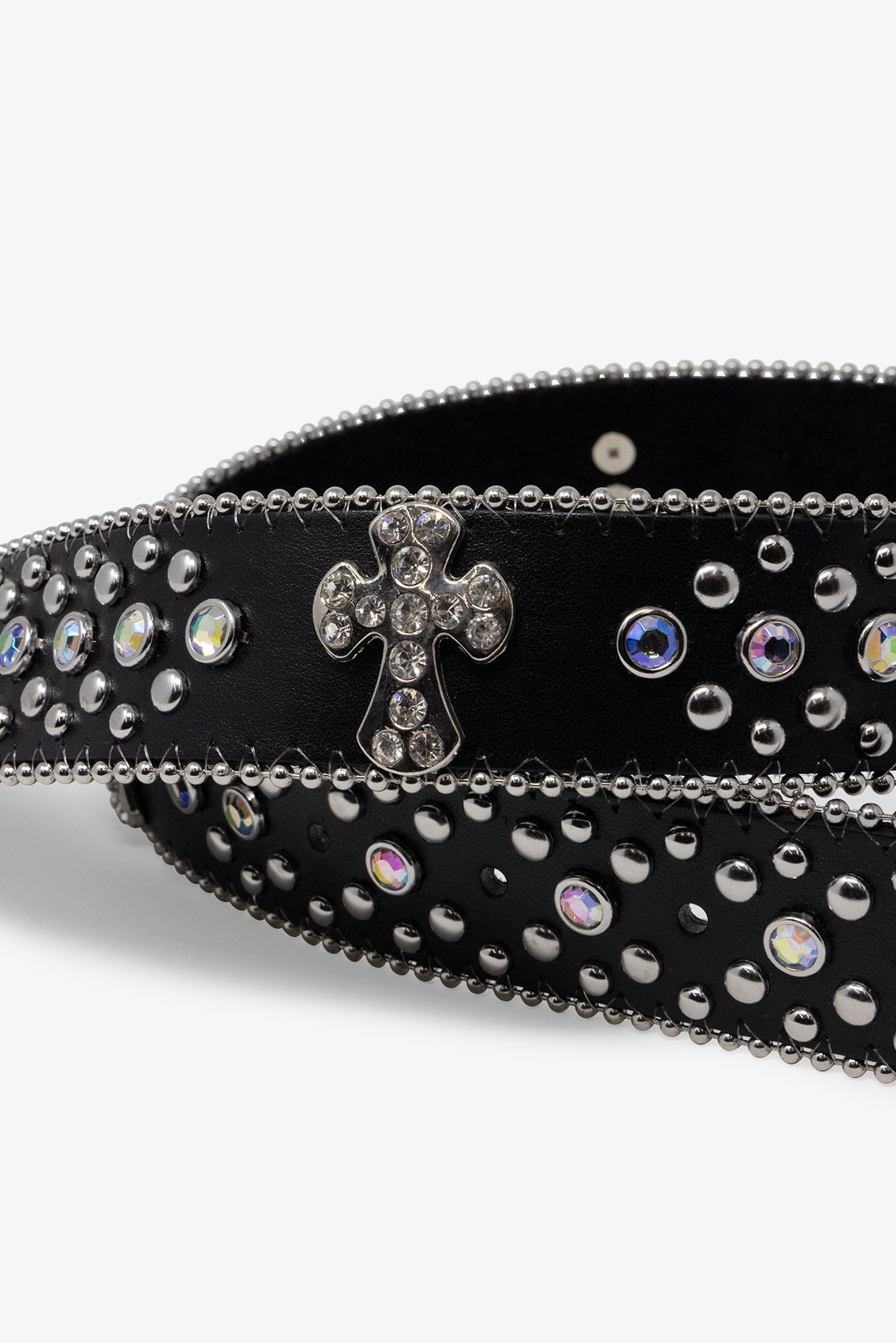 Studded Cross Belt - Black | mnml | shop now