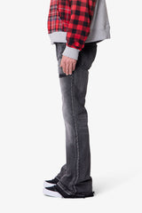 Studded Super Flare Denim - Black