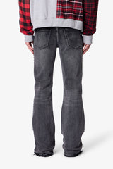 Studded Super Flare Denim - Black