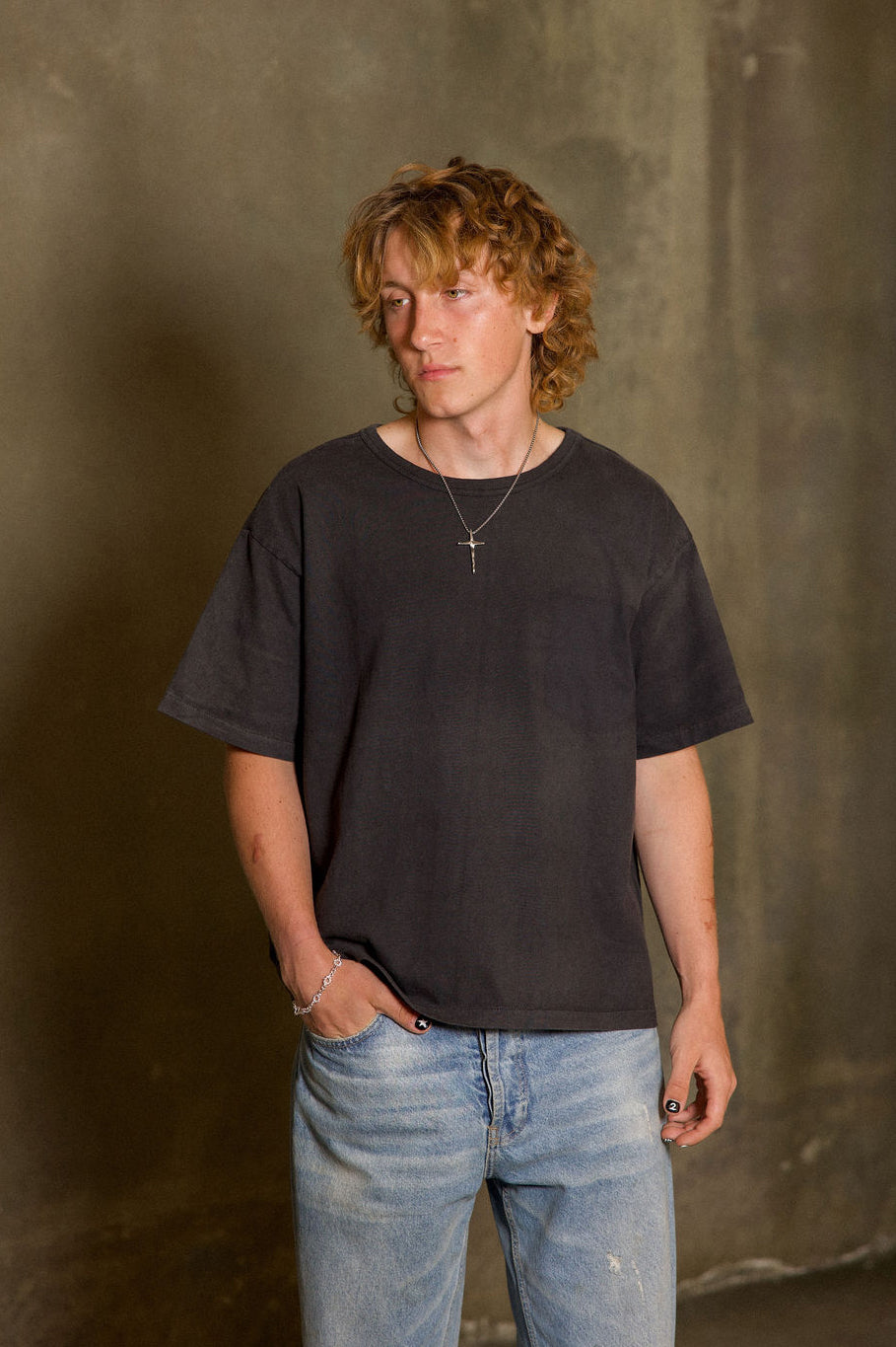 トップス FJ renewal! SUNFADE BLACK POCKET TEE Sunfaded Pocket Tee - Washed Black | mnml