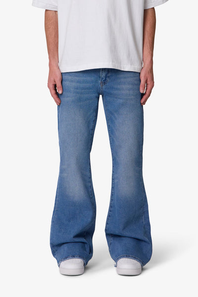 Super Flare Denim - Medium Blue | mnml Super Flare Denim - Medium Blue | mnml