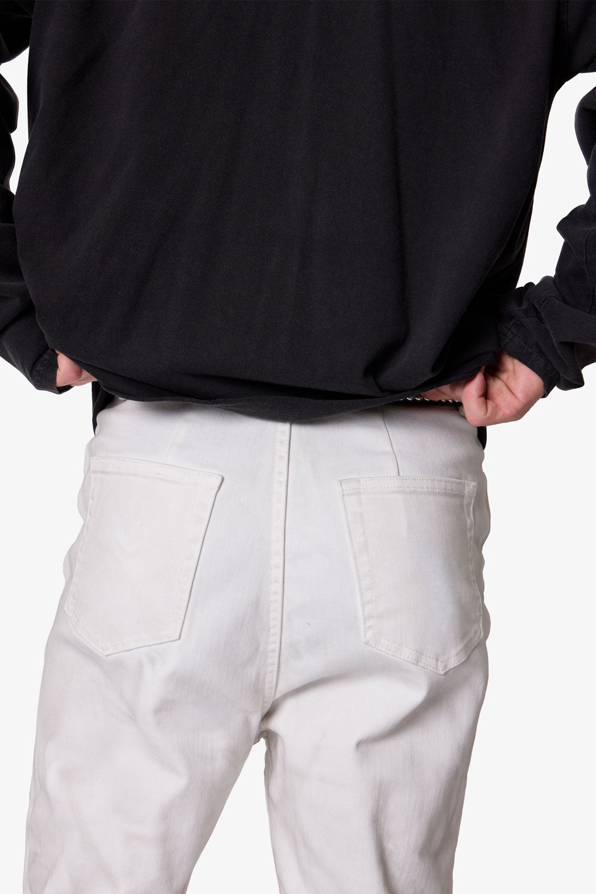 Super Stacked Denim - White | mnml