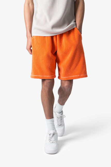 Terry Cloth Shorts - Orange