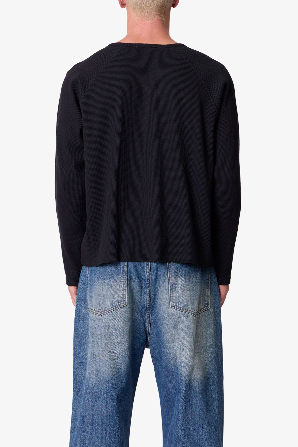 Thermal Henley L/S Tee - Black | mnml