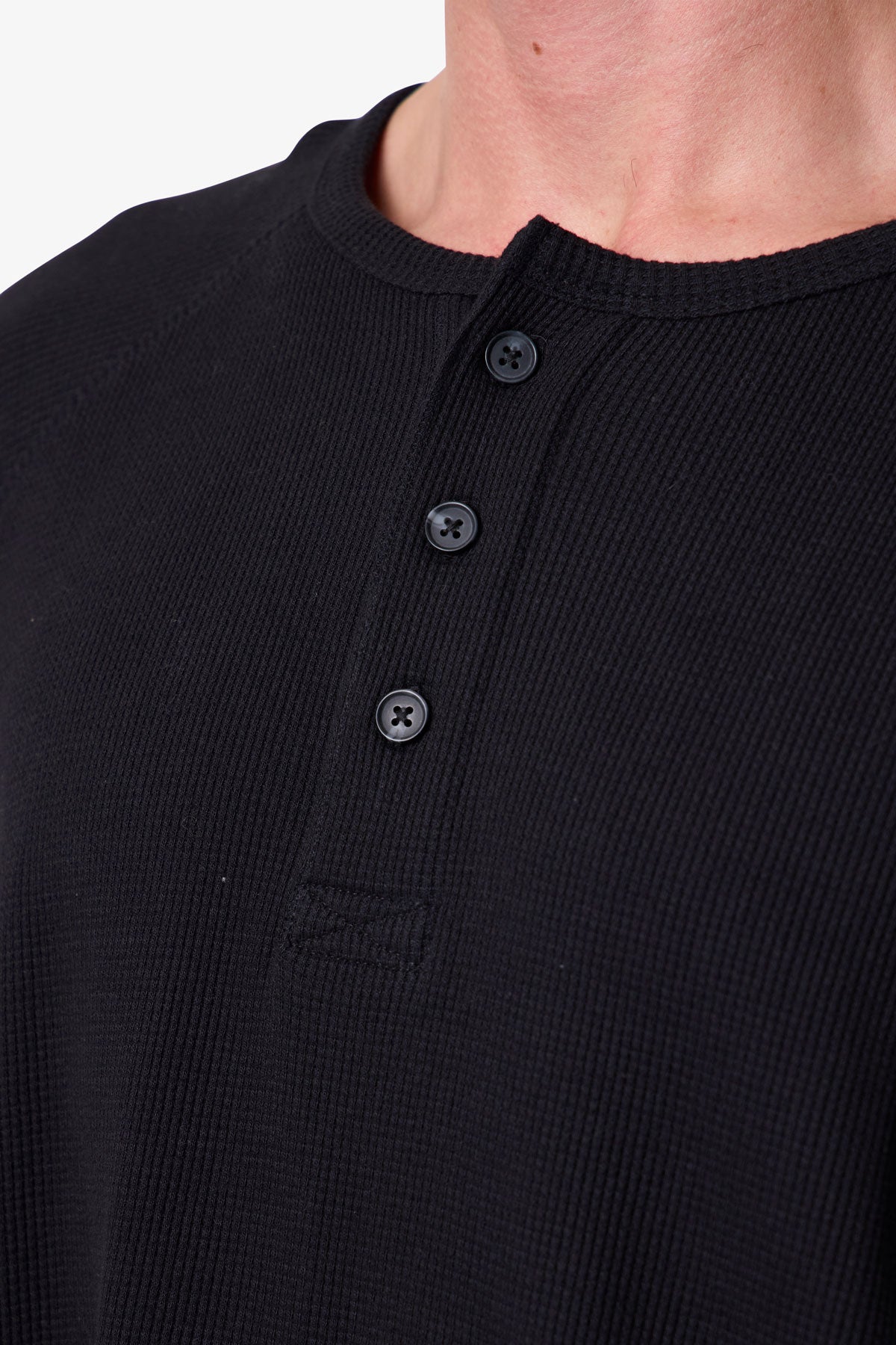 Thermal Henley L/S Tee - Black | mnml