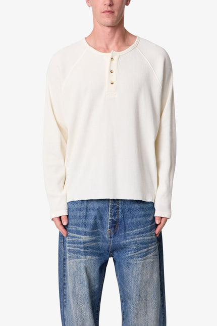 Thermal Henley L/S Tee - Off White
