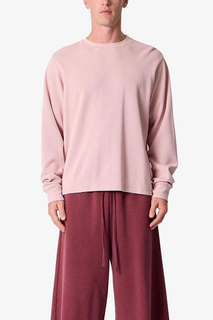 Thermal Long Sleeve Tee - Washed Pink
