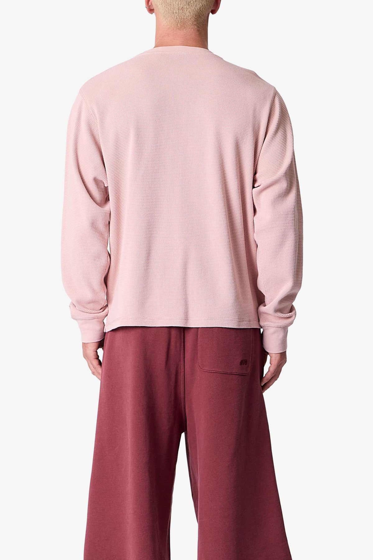 Thermal Long Sleeve Tee - Washed Pink | mnml