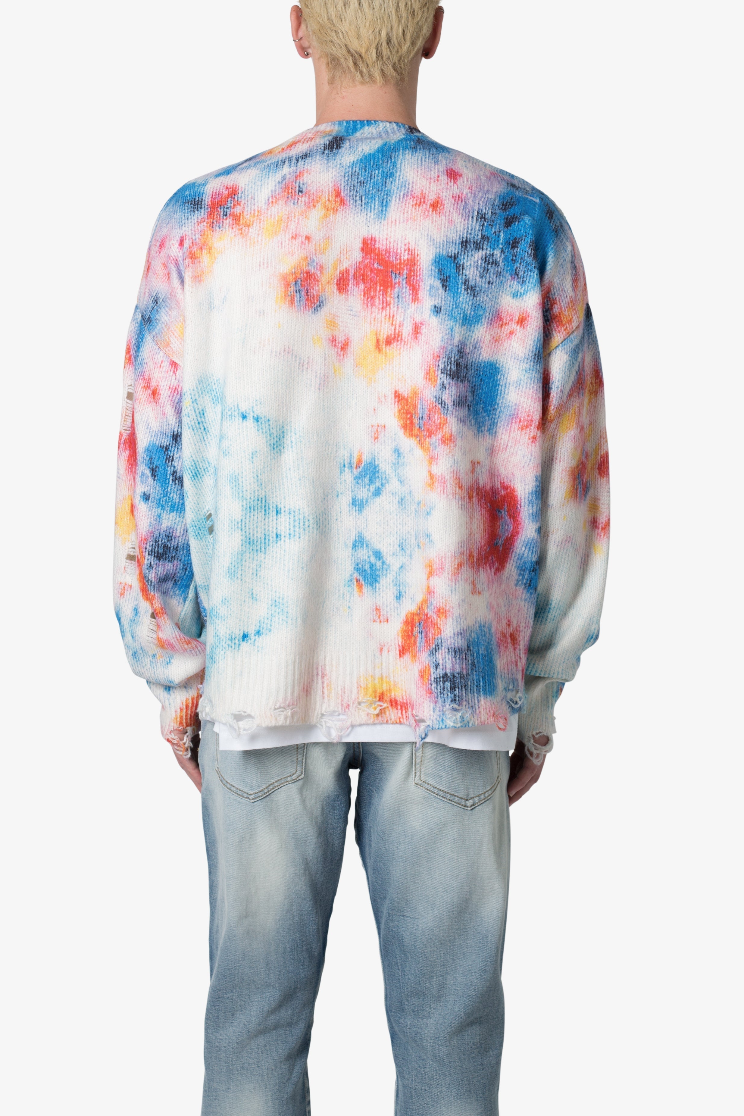Tie Dye Cardigan Sweater - Multi | mnml | shop now Tie Dye Cardigan Sweater - Multi | mnml | shop now