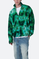 Jersey de sherpa con estampado tie-dye - Verde
