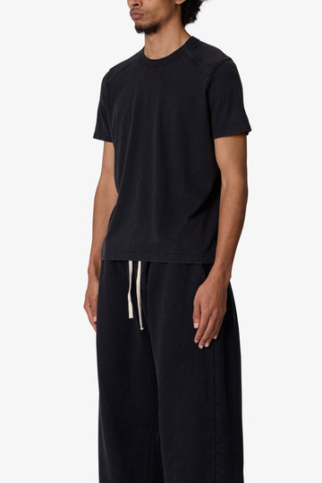 Tight Cropped Tee - Washed Black
