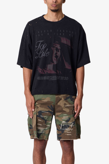 Too Late Tee - Washed Black