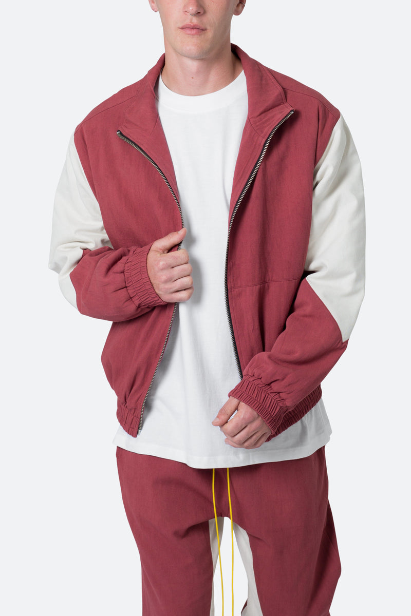 Red Cotton Twill Varsity Racing Jacket - 2023